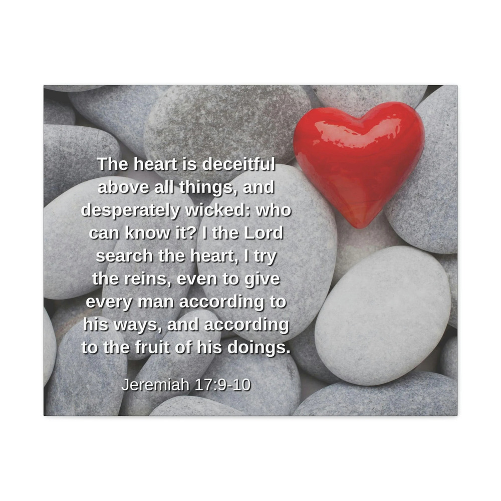 Scripture Walls Above All Things Jeremiah 17:9 Bible Verse Canvas Christian